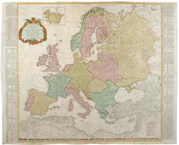 Kitchin Europe wall map 1772