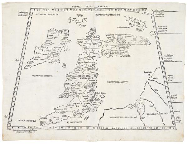 Waldseemuller Ptolemaic British Isles 1513