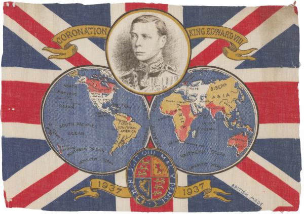 Edward VIII Coronation handkerchief map 1937